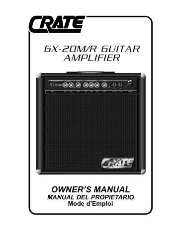 Crate GX-20M Owner's Manual | Manualzz