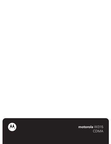 Motorola W315 User Manual Manualzz