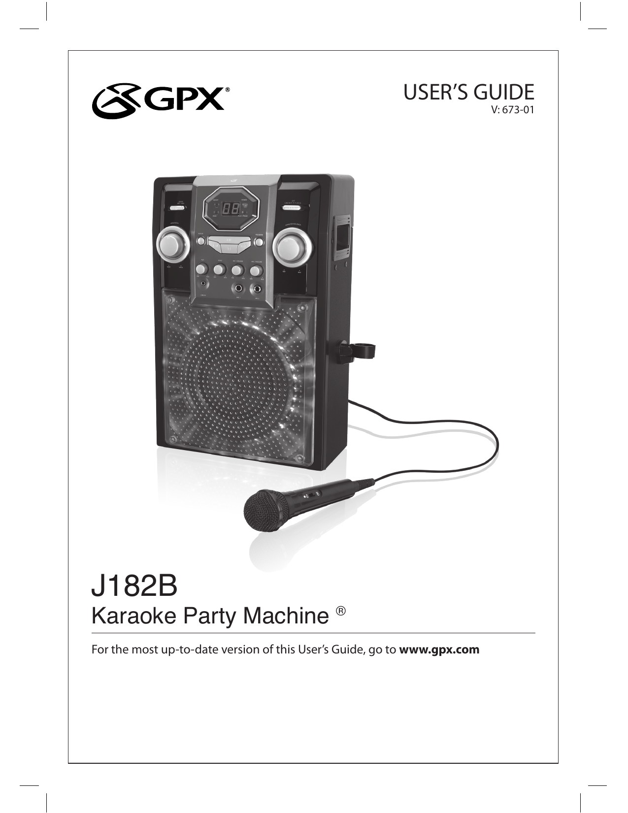GPX J182B User Manual Manualzz
