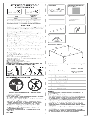 Bestway 56217 My First Frame Bedienungsanleitung | Manualzz