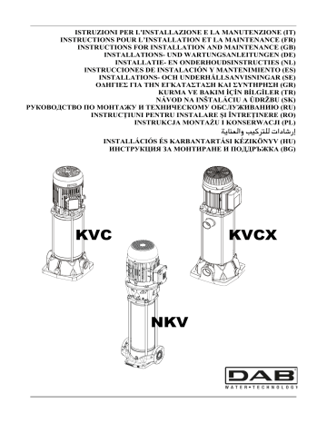 DAB KVCE 30-50-80-120, NKVE 10-15-20-32-45-65-95, KVC, 3 KVC, NKV 10-15 ...