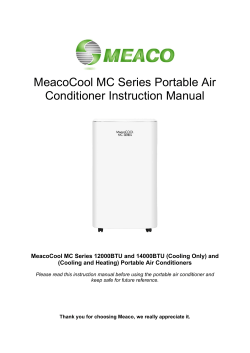 Meaco MeacoCool MC Series - instruction 