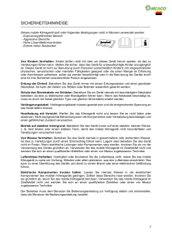 Meaco MeacoCool MC Series - instruction 