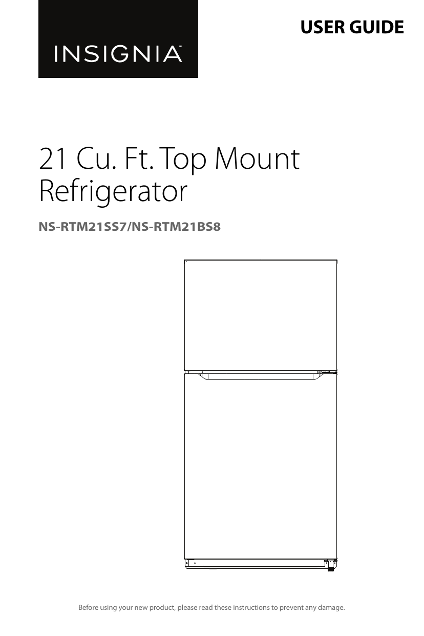 Insignia Ns Rtm21ss7 Ns Rtm21bs8 21 Cu Ft Top Mount Refrigerator Ns Rtm21ss7 Ns Rtm21bs8 User Guide Manualzz
