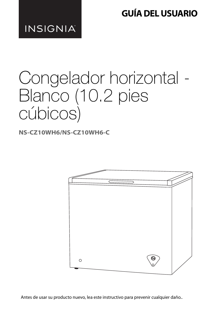 Insignia NSCZ10WH6 10.2 Cu. Ft. Chest Freezer Guía del usuario Manualzz