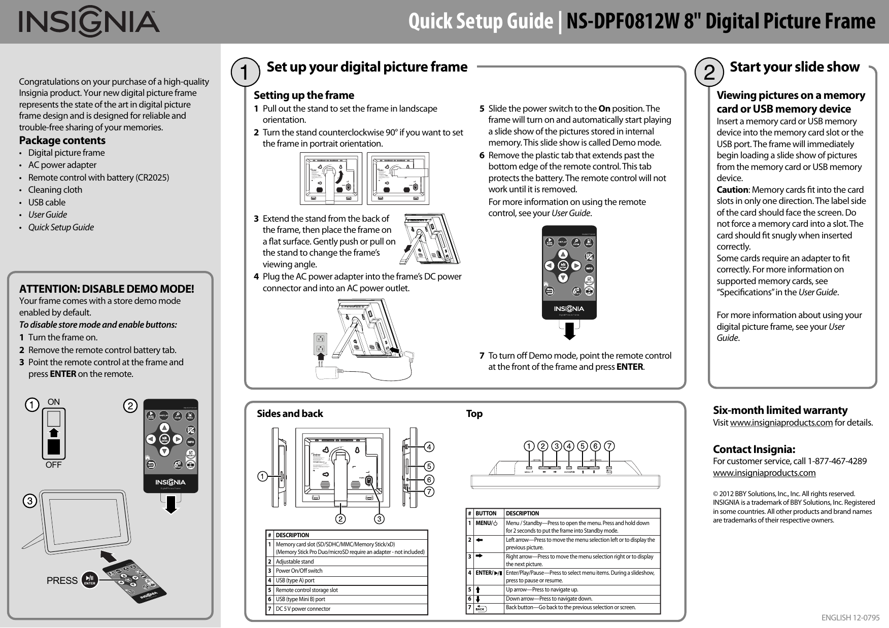 Max 86 OFF Insignia NSDPF10wW 16 10” Digital Picture Frame