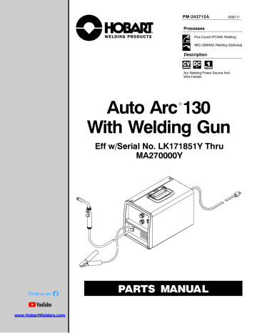 Miller AUTO ARC 130 AND WELDING GUN Part Manual | Manualzz