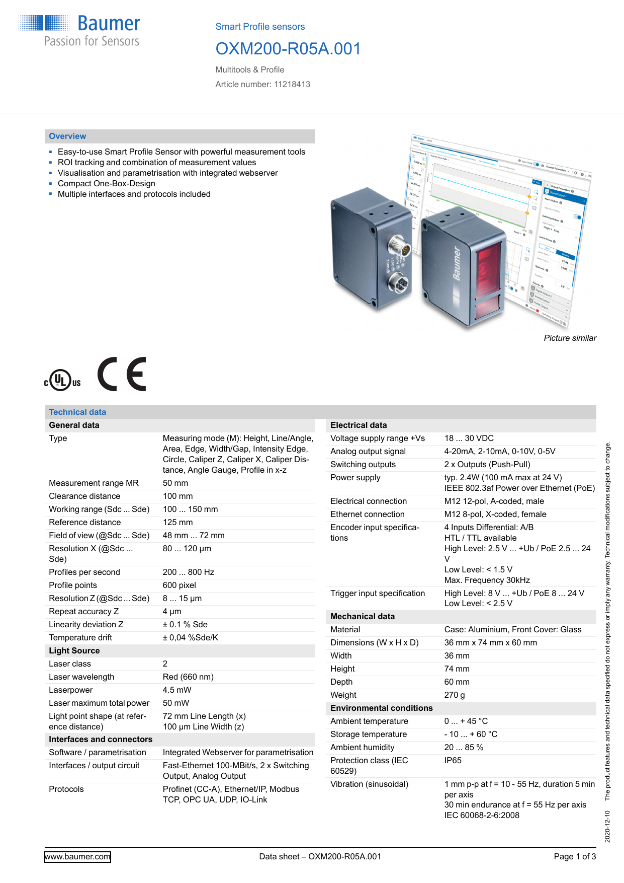 Baumer Oxm0 R05a 001 Datasheet Manualzz