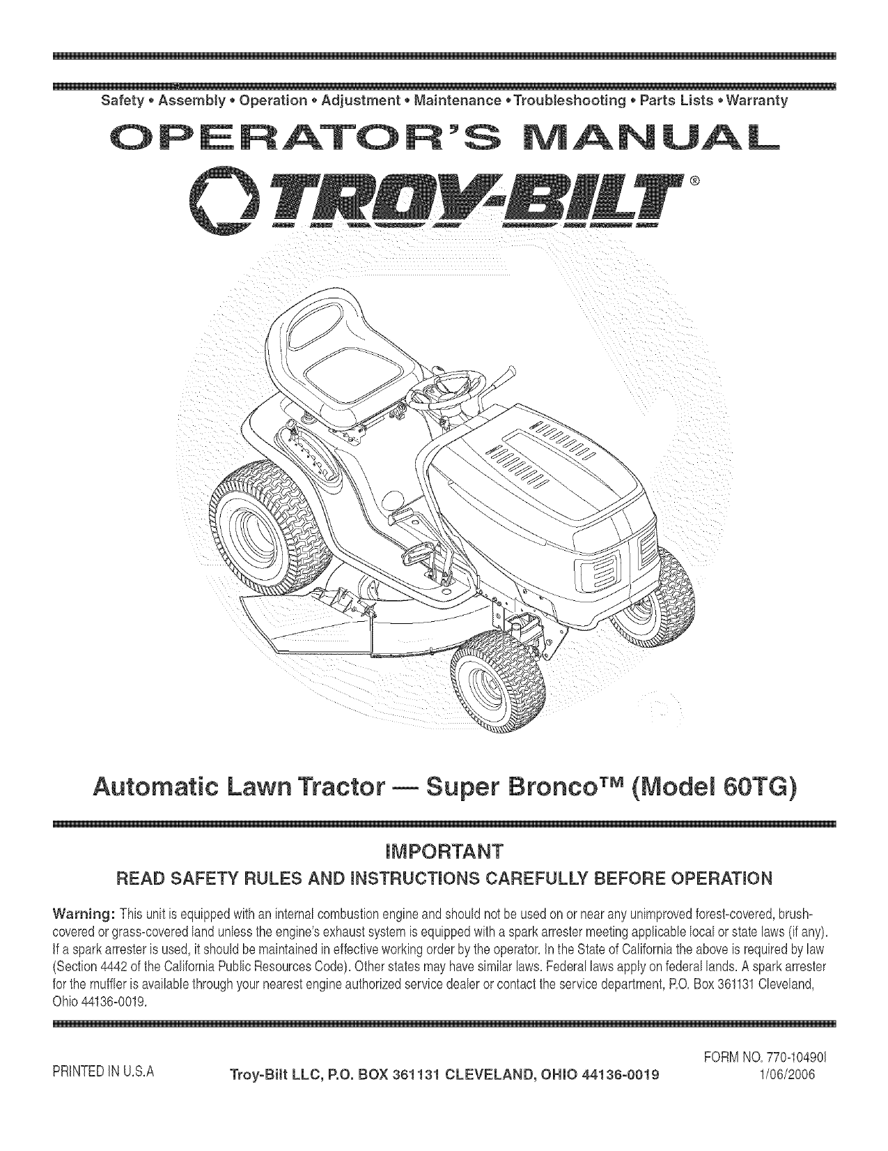 Troy discount bilt 13ax60tg766