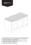 AmazonBasics B07P64ZJQG Amazon Basics Classic Shoe Bench User Manual