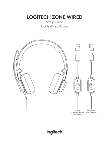 Logitech ZONE WIRED UC Casque PC / gaming Setup guide | Manualzz