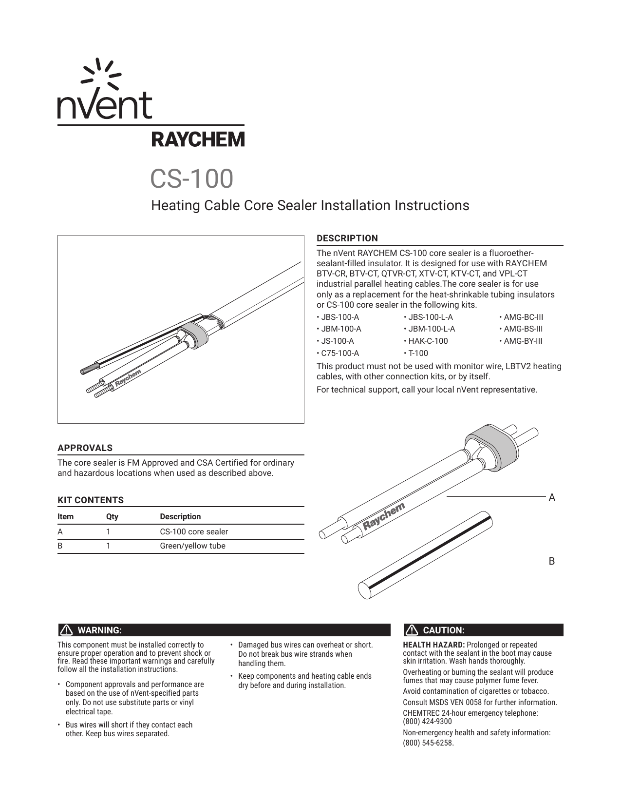 Raychem Cs 100 Installation Manual Manualzz