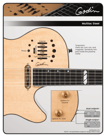 Godin multiac deals controls