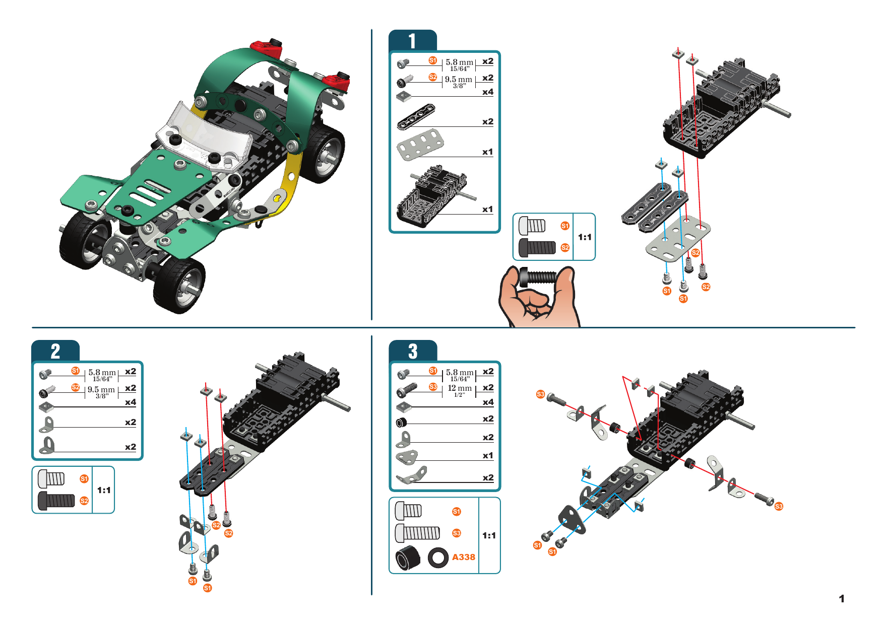 No Batteries Required Details about   Meccano Engineering & Robotics Roadster Cabriolet 