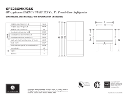 GE GFE28GYNFS - Installation Instructions, Owner's Manual ...