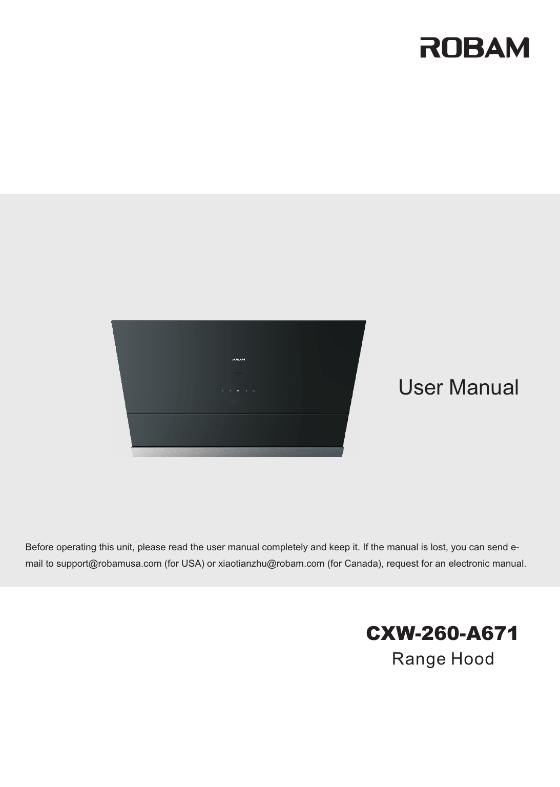 Robam A671 30 Inch Wall Mount Ducted Hood User Manual Manualzz