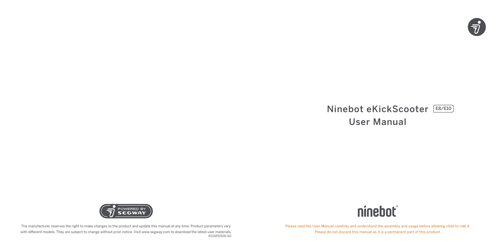 Ninebot By Segway Ekickscooter Zing E8 Blue Rukovodstvo Polzovatelya Manualzz