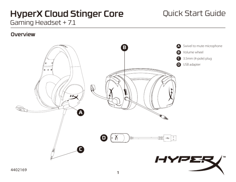 hyperx cloud stinger core manual
