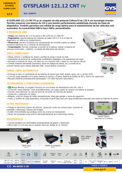 Gys Gysflash 121 12 Cnt Fv Cables 5m Datasheet Owner S Manual