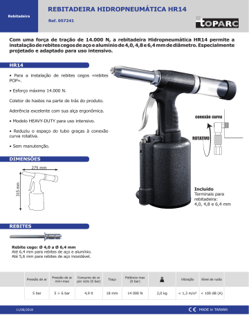 Pince à Rivets Pop GYS Gyspress 10T Avec étrier HR110 - Dans Sa Valise De Transport - Réf. 063303