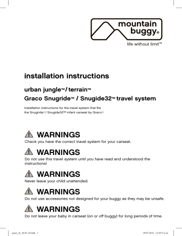 Mountain buggy hot sale terrain instructions