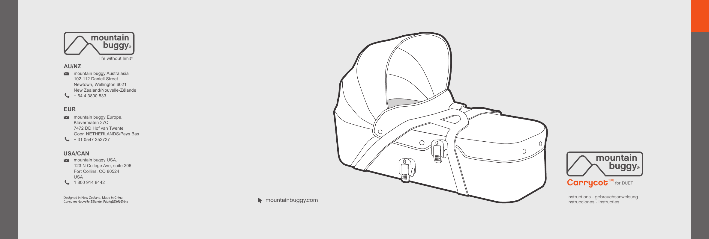 mountain buggy duet carrycot instructions