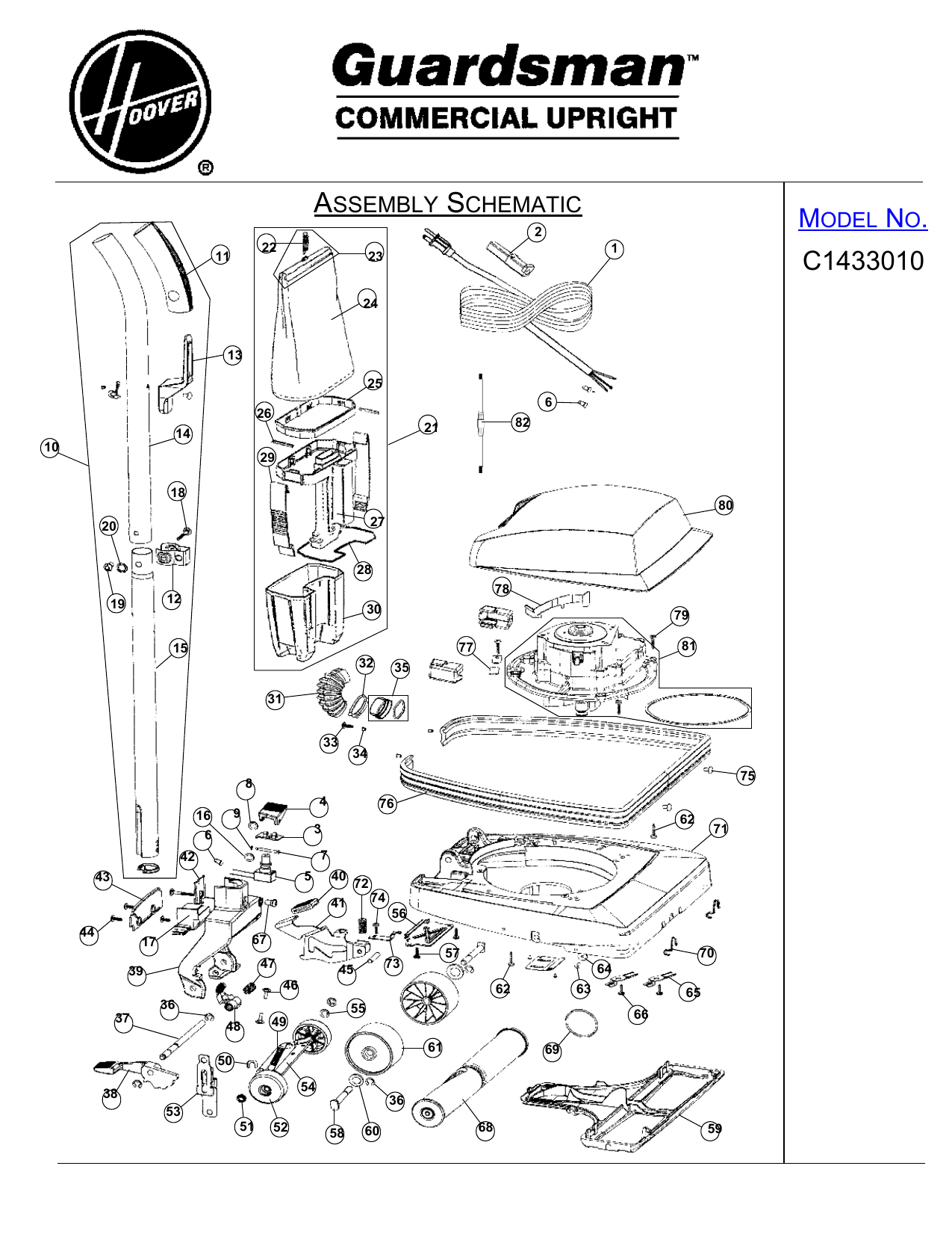 Hoover Long Handle Bolt 21631302 