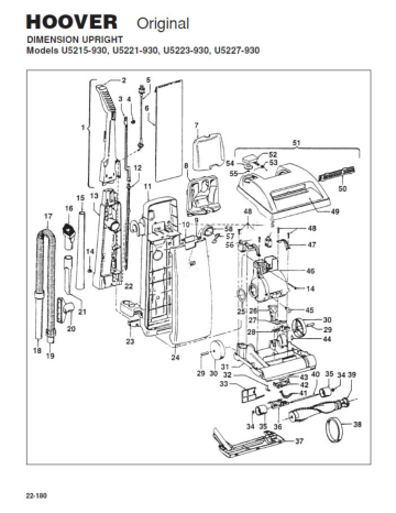 Hoover U5227-930 Vacuum Cleaner Owner's 