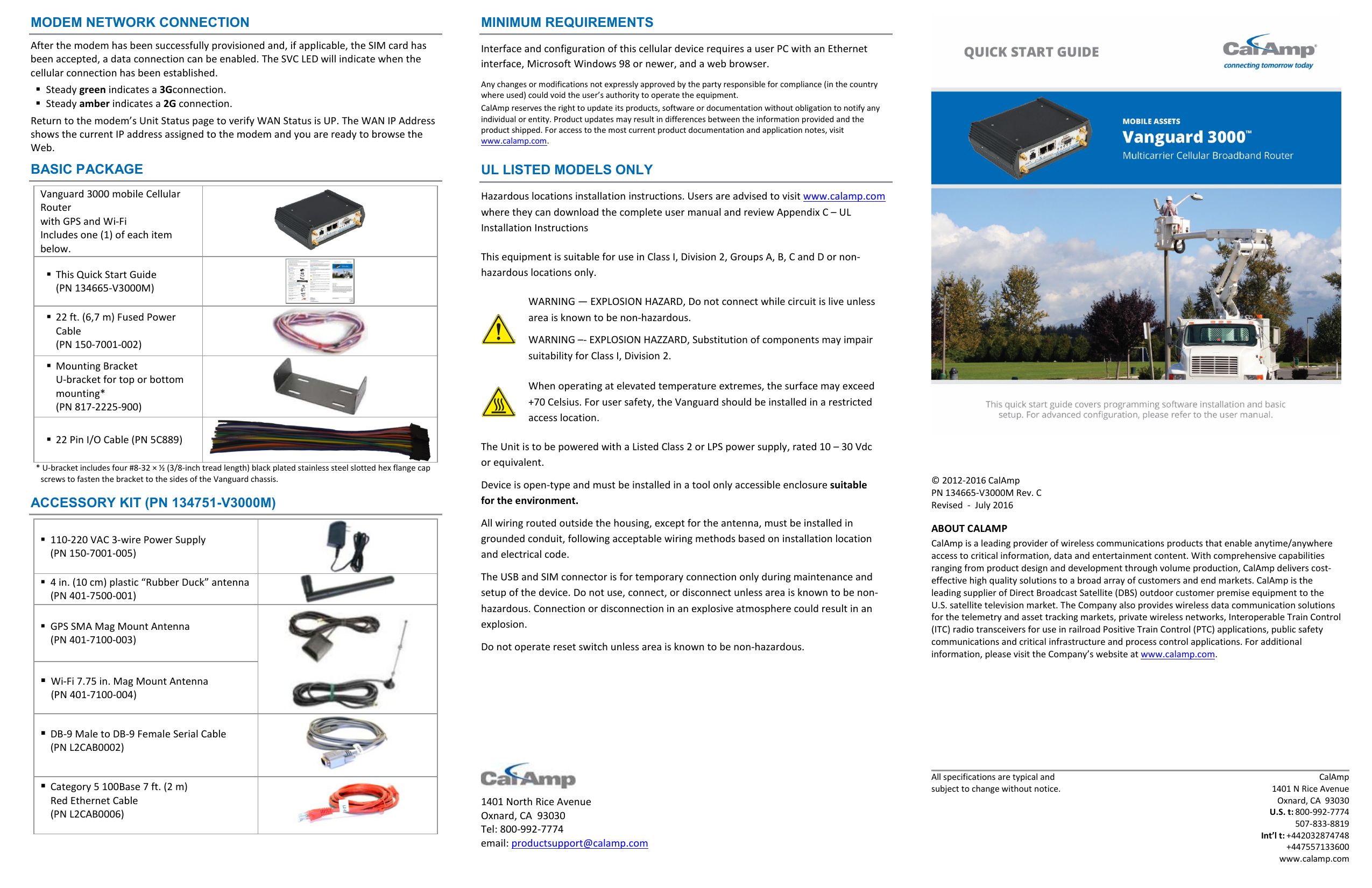 Calamp Vanguard 3000 Mobile Quick Start Guide Manualzz