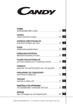 Candy FCP502X/E - Návod k obsluze, Uživatelský manuál | manualzz.com