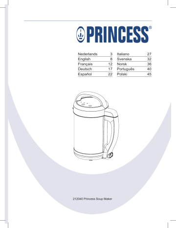 Princess 212040 Blender soupe chauffant