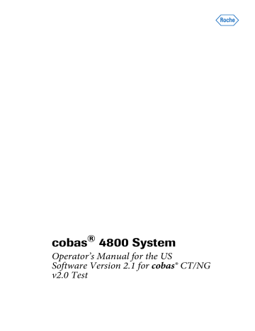Roche cobas z 480 Operators Manual | Manualzz
