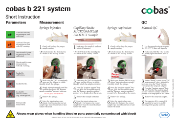 Roche Cobas B 221 =OMNI S6 System Short Guide | Manualzz