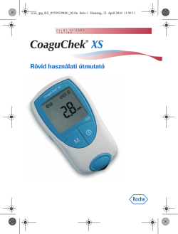 Roche CoaguChek XS - User manual
