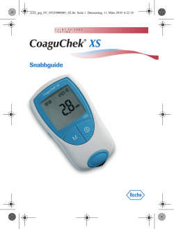 Roche CoaguChek XS - User manual | manualzz.com