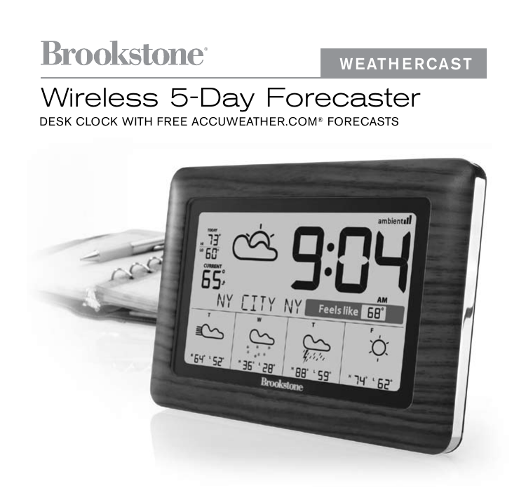 Brookstone Wireless 5 Day Forecaster Manual Manualzz