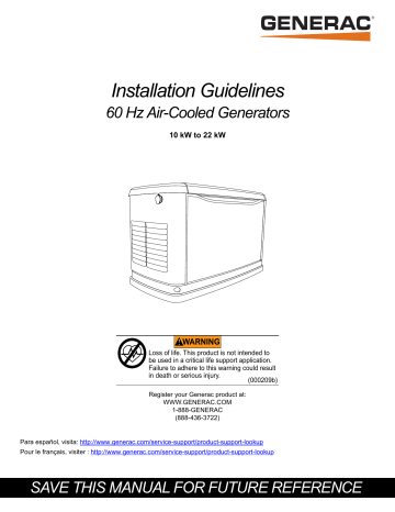 Generac 13kW G0071750 Manual | Manualzz