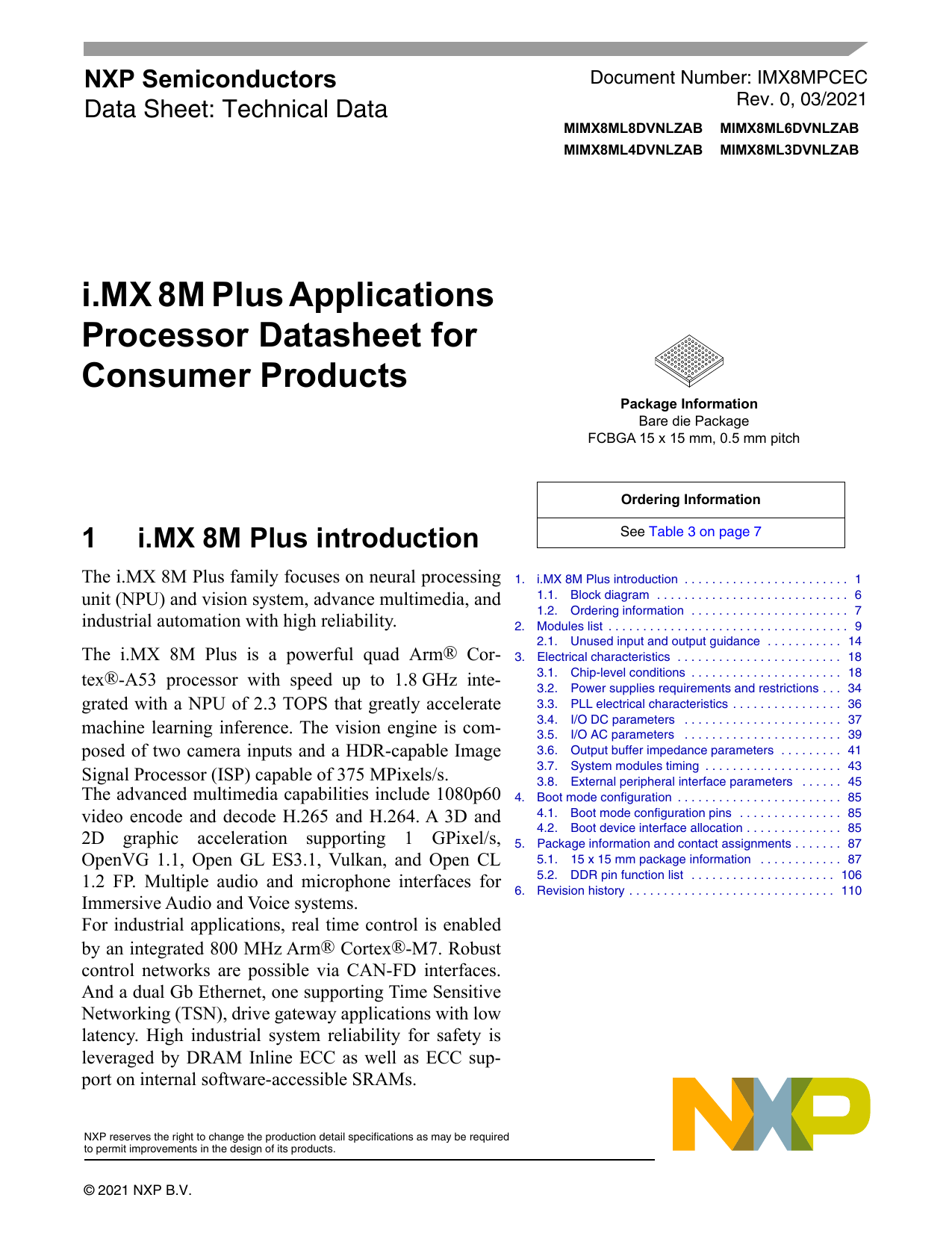 NXP I.MX 8M Plus – Arm® Cortex®-A53, Machine Learning, Vision ...