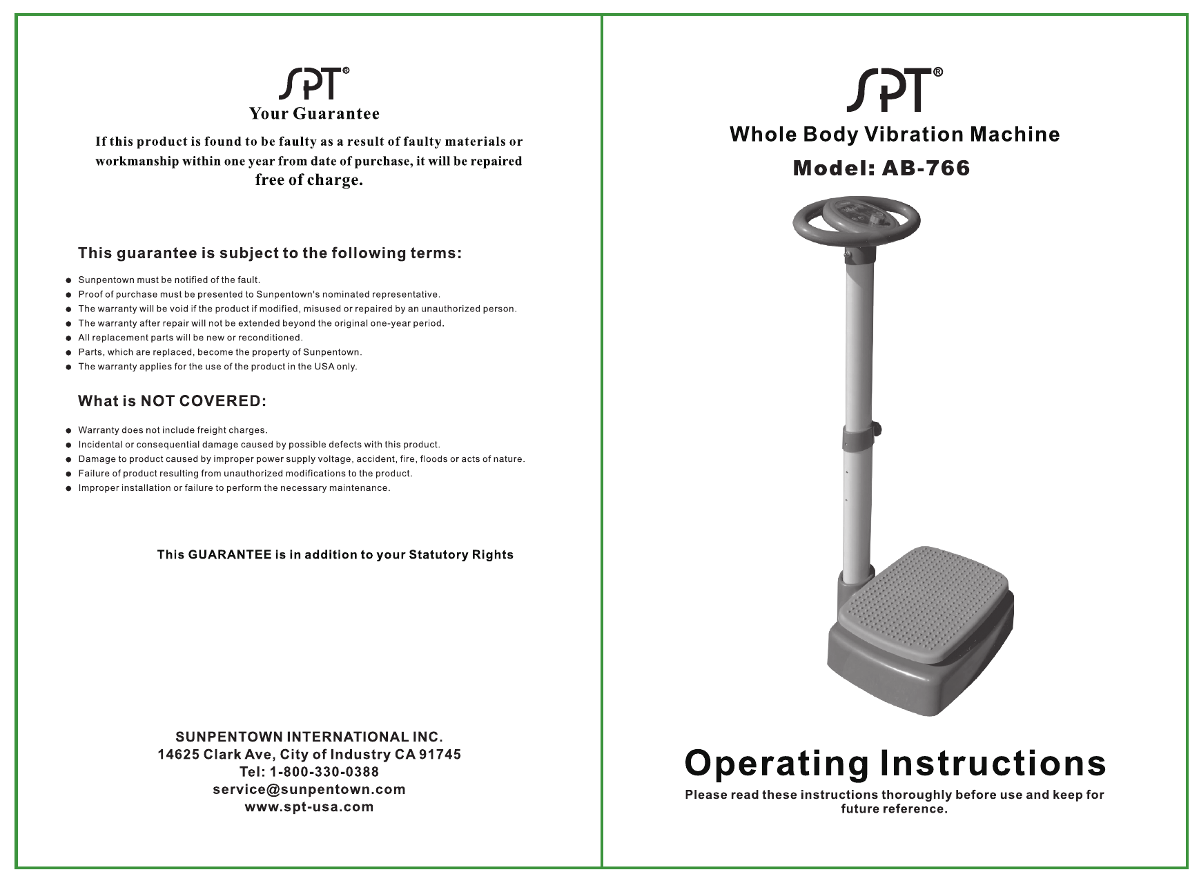 AB-766: Whole Body Vibration Machine –