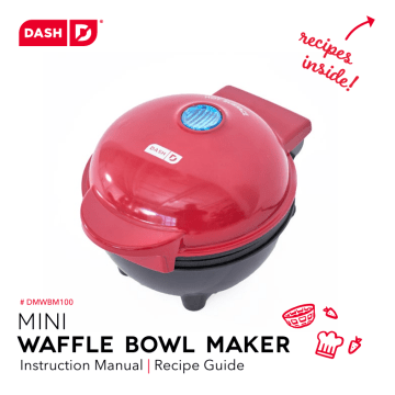 Dash Mini Waffle Bowl Maker Instruction manual | Manualzz
