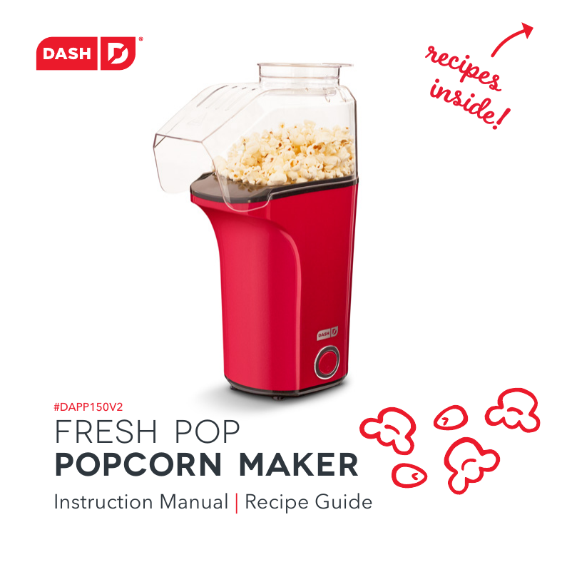 Retro Popcorn machine Popcornmaker Popcorn Appareil Nostalgie POP-CORN AIR CHAUD
