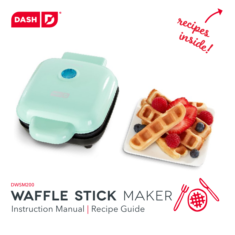 Dash DMWD001 Dreidel Mini Waffle Maker Instruction Manual