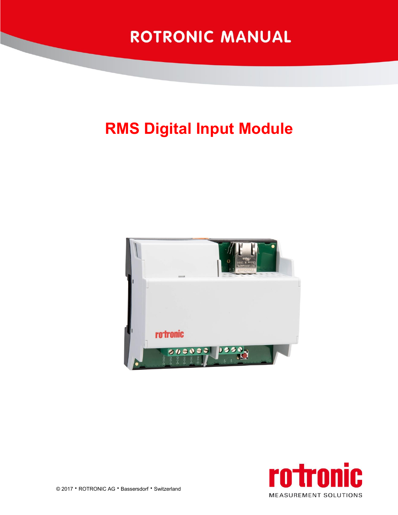 Rotronic RMS-DI-L-R Owner's Manual | Manualzz