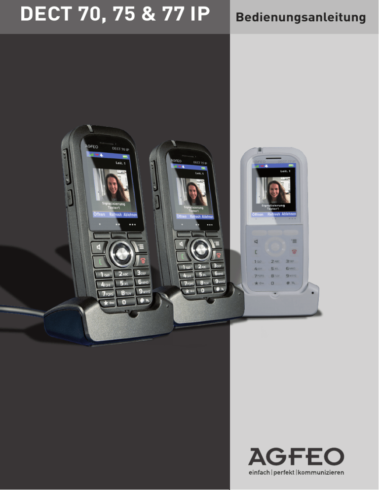 AGFEO DECT 70 IP, DECT 77 IP, DECT 75 IP Operating instructions | Manualzz