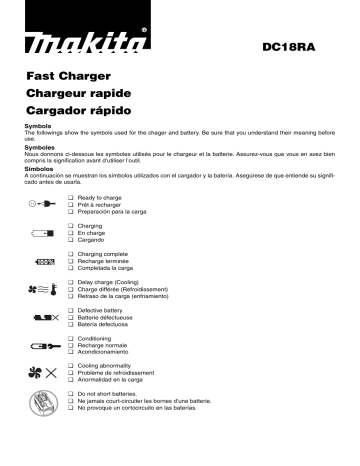 Makita MAKSTAR DC18RA, DC18RA El Manual Del Propietario | Manualzz