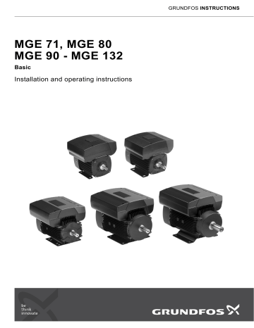 Grundfos MGE 71 Series Installation And Operating Instructions Manual | Manualzz Grundfos MGE 71 Series Installation And Operating Instructions Manual | Manualzz