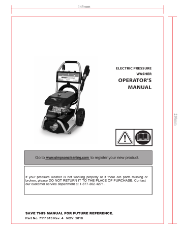 Simpson CLEAN MACHINE CM60976 Operator 