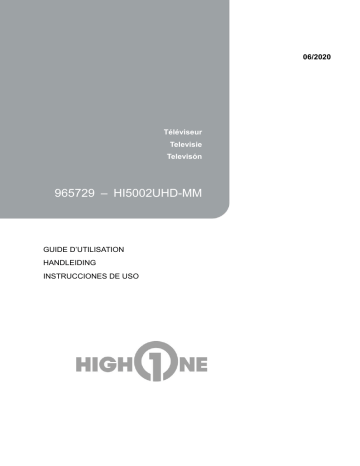 High One UHD 4K HI5002UHD-MM TV Manuel du propriétaire | Manualzz