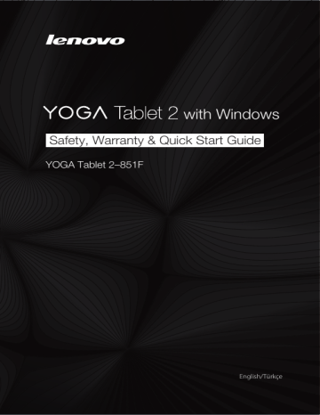 Lenovo YOGA 2–851F Safety, Warranty & Quick Start Manual | Manualzz