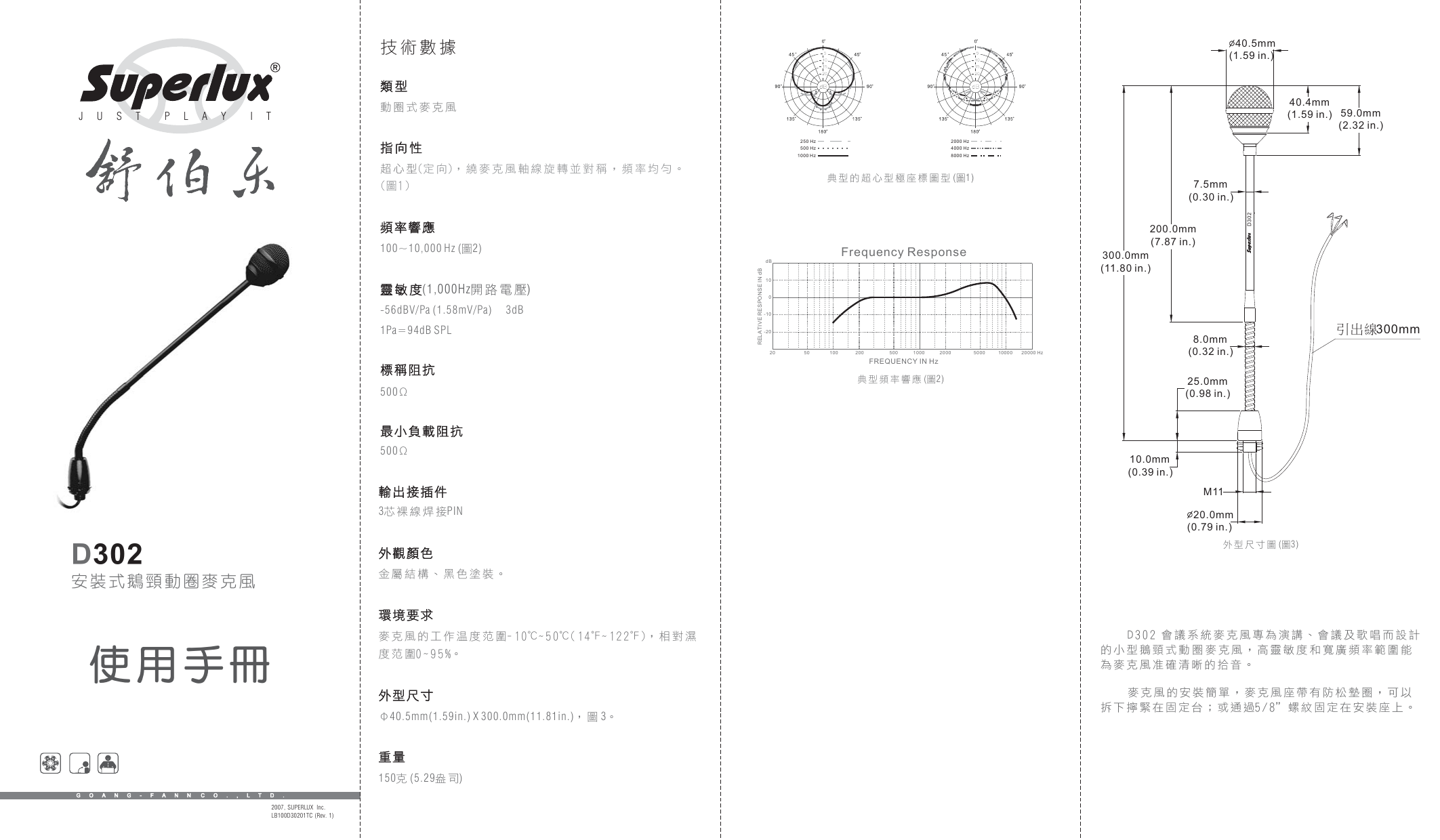 Superlux D302 User Guide Manualzz